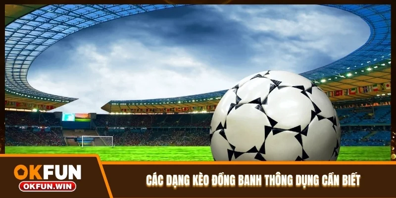 Các dạng kèo đồng banh thông dụng cần biết